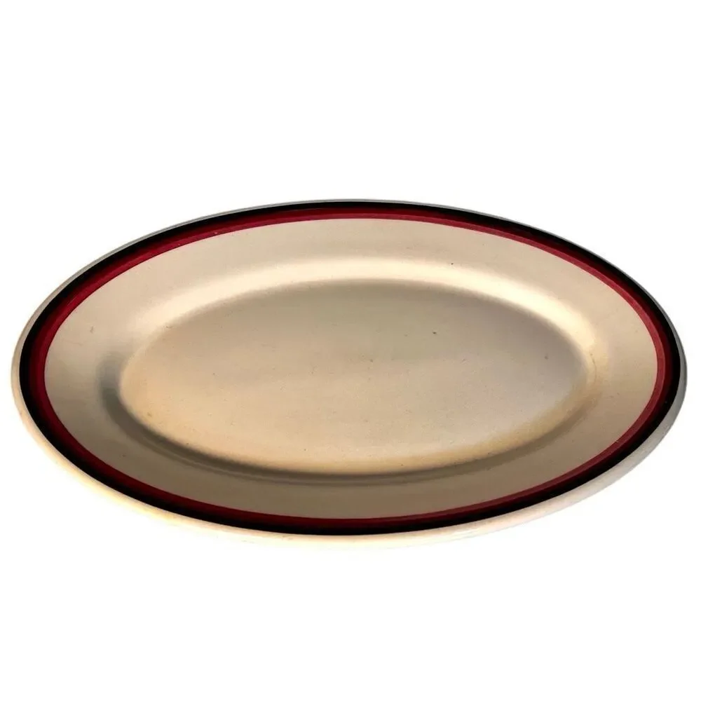 Sterling China Co. East Liverpool Ohio Desert Tan Dish Plate Oval Platter